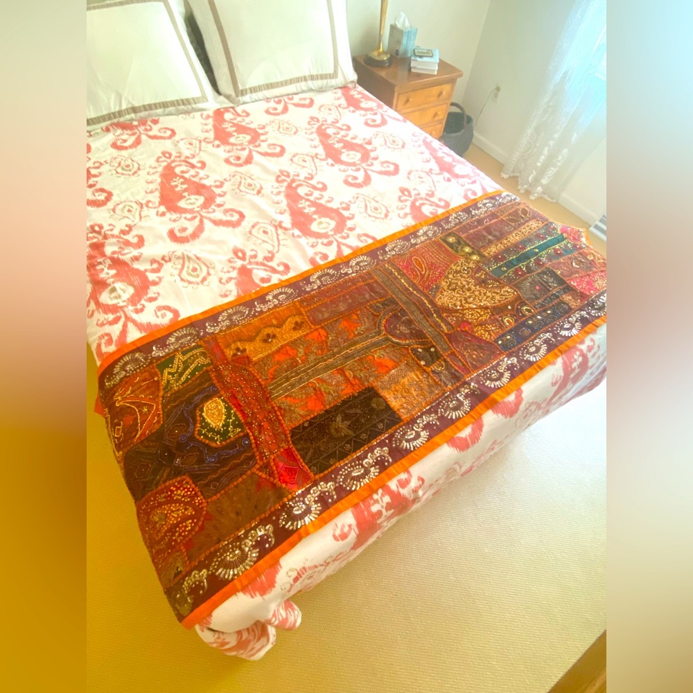 Beautiful beaded throw/tapestry.